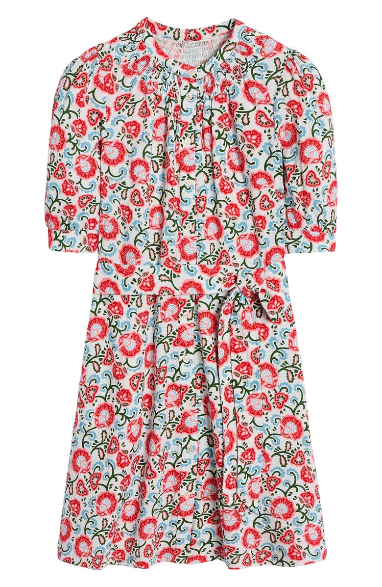 Boden Ada Floral Double Cloth Cotton Shirtdress, Alternate, color, 