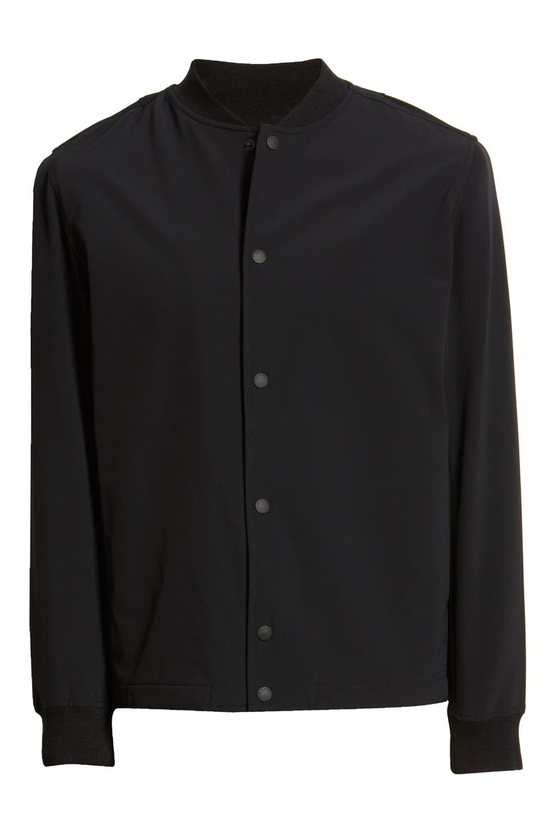 Tech Focus Slim Fit Bomber Jacket, Alternate, color, BLACK