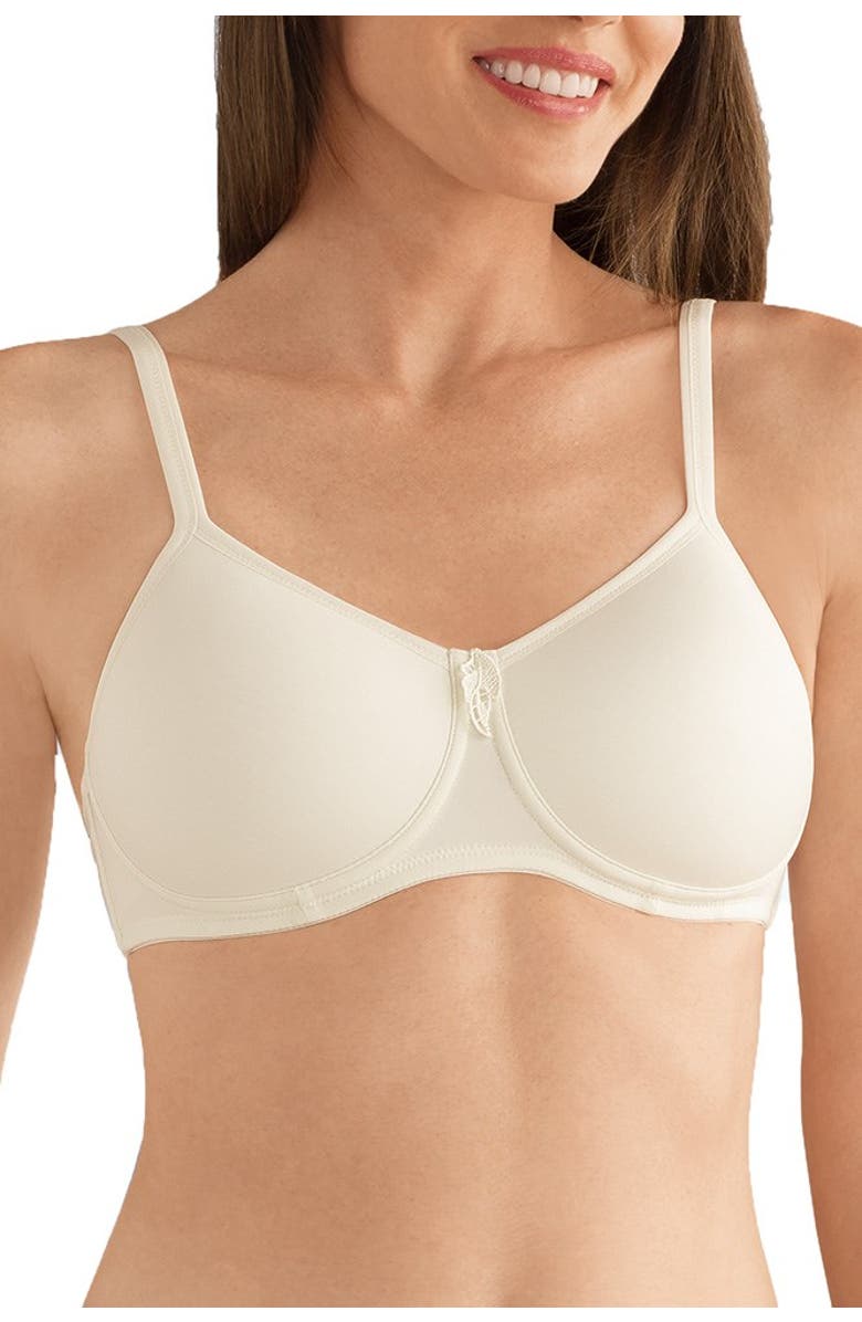 Amoena Lara Padded Wire-Free Bra, Main, color, Off White