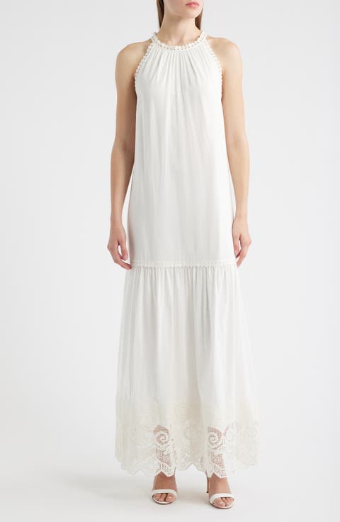 Teri Lace Trim Maxi Dress