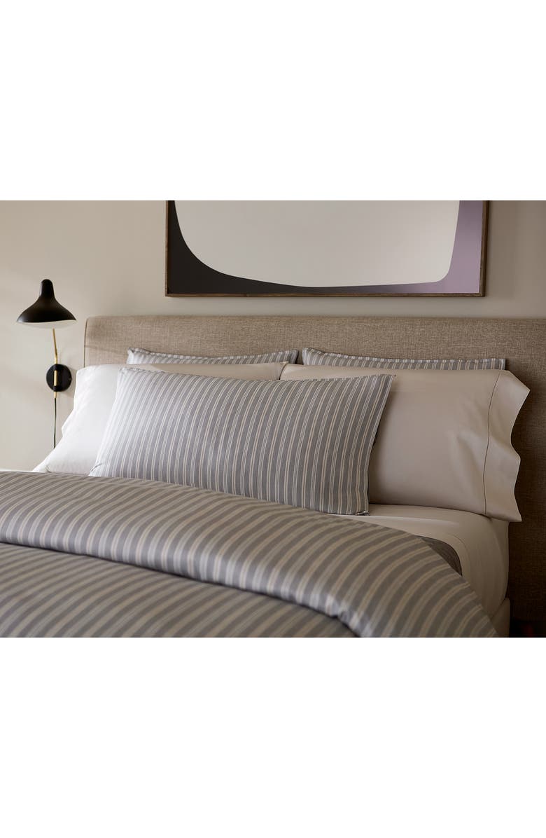 SFERRA Leranto Sateen Duvet Cover, Alternate, color, Titanium