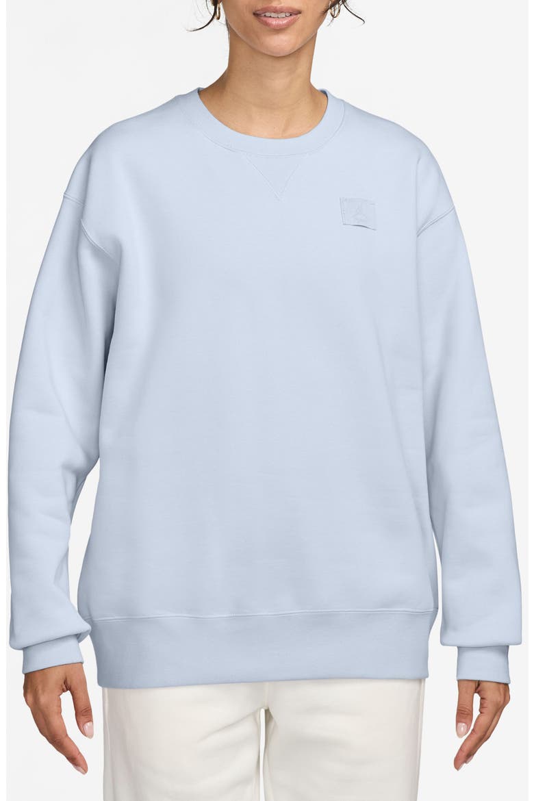 Flight Fleece Crewneck Sweatshirt, Main, color, FOOTBALL GREY