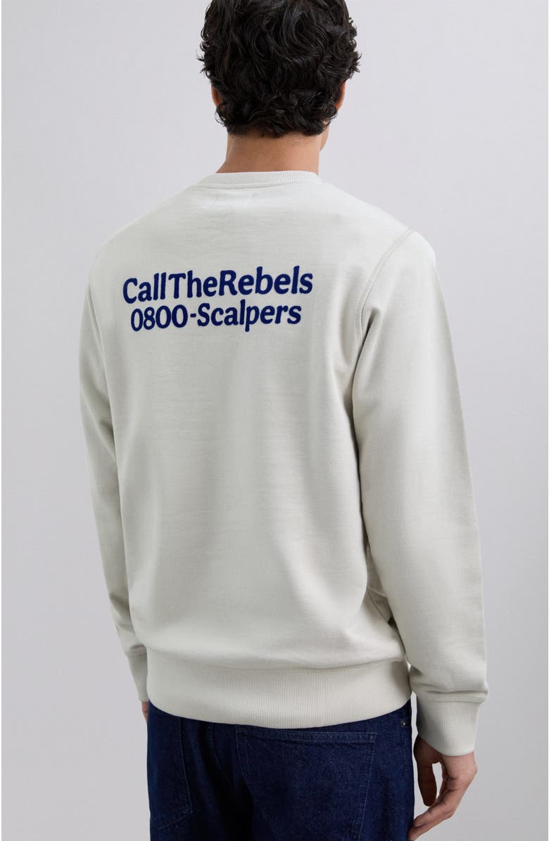 Scalpers Rebels Flock Sweater, Alternate, color, Lightgrey