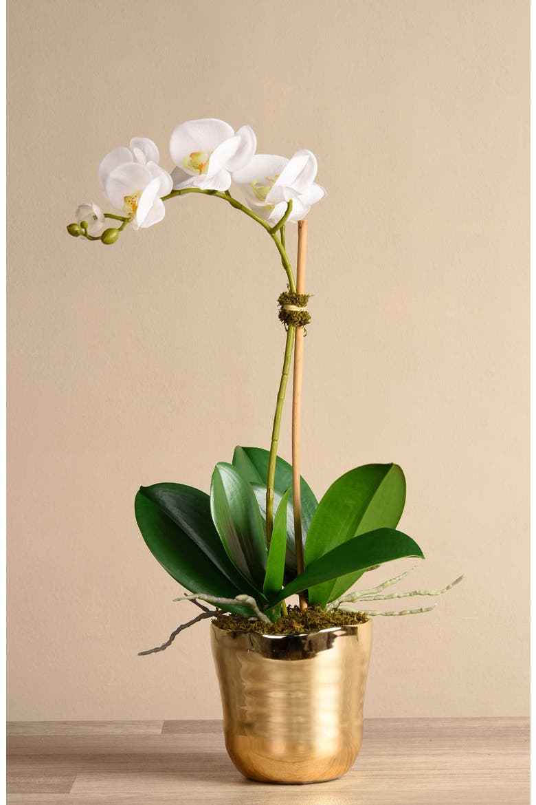 Kingly Orchid Planter Decoration, Alternate, color, GOLD SMALL