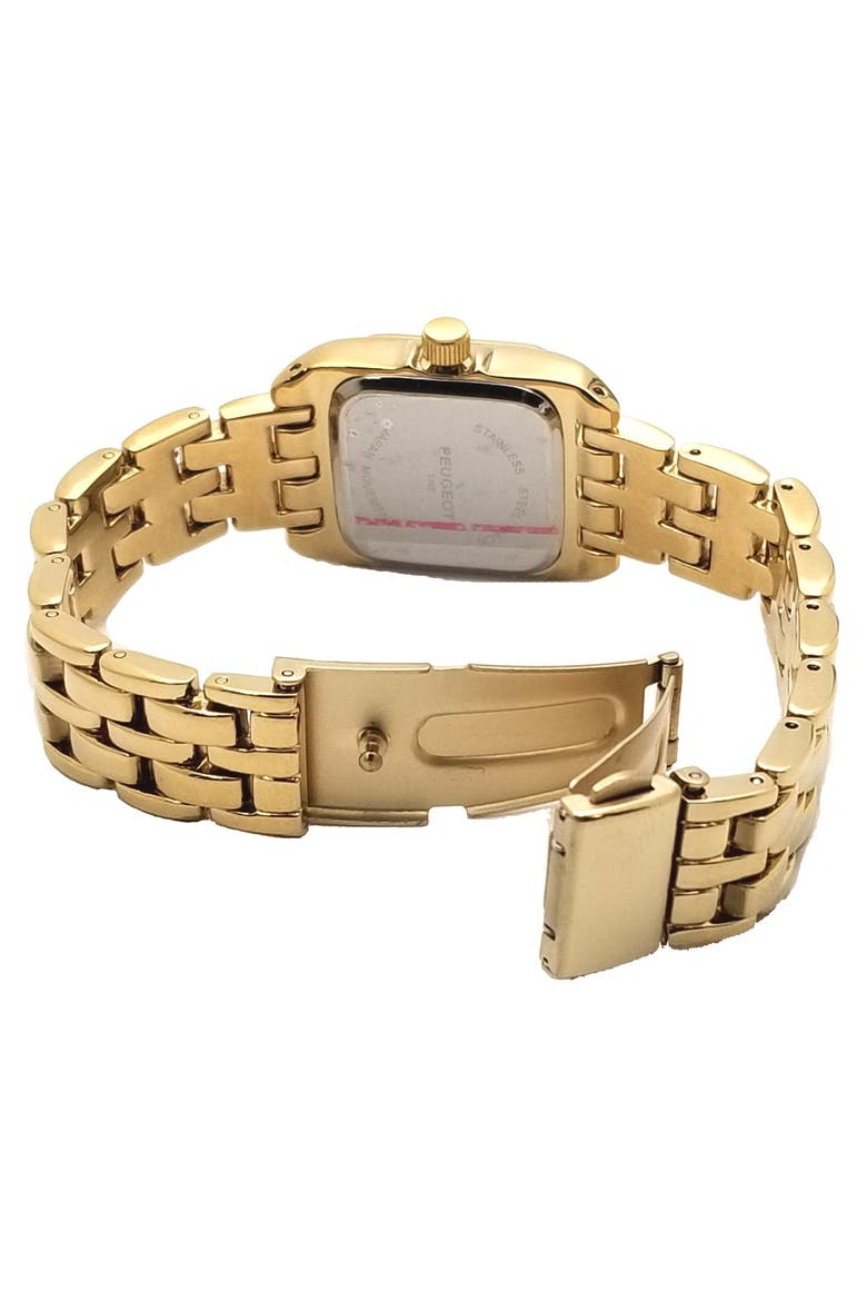 Panther Small Crystal Square Tank Bracelet Watch- 24MM, Alternate, color, Gold