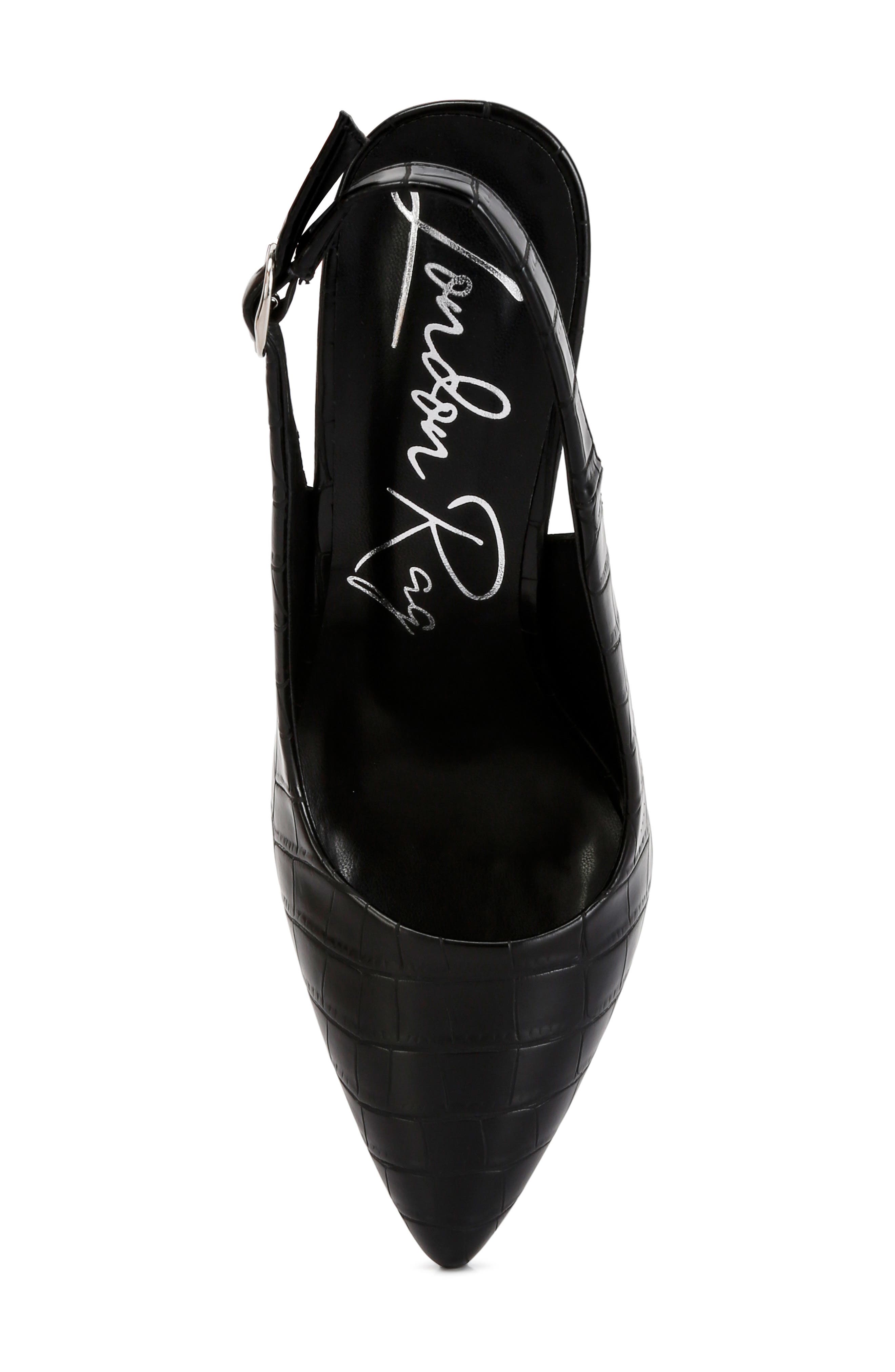 LONDON RAG Macha Croc Embossed Slingback Pump, Alternate, color, 
