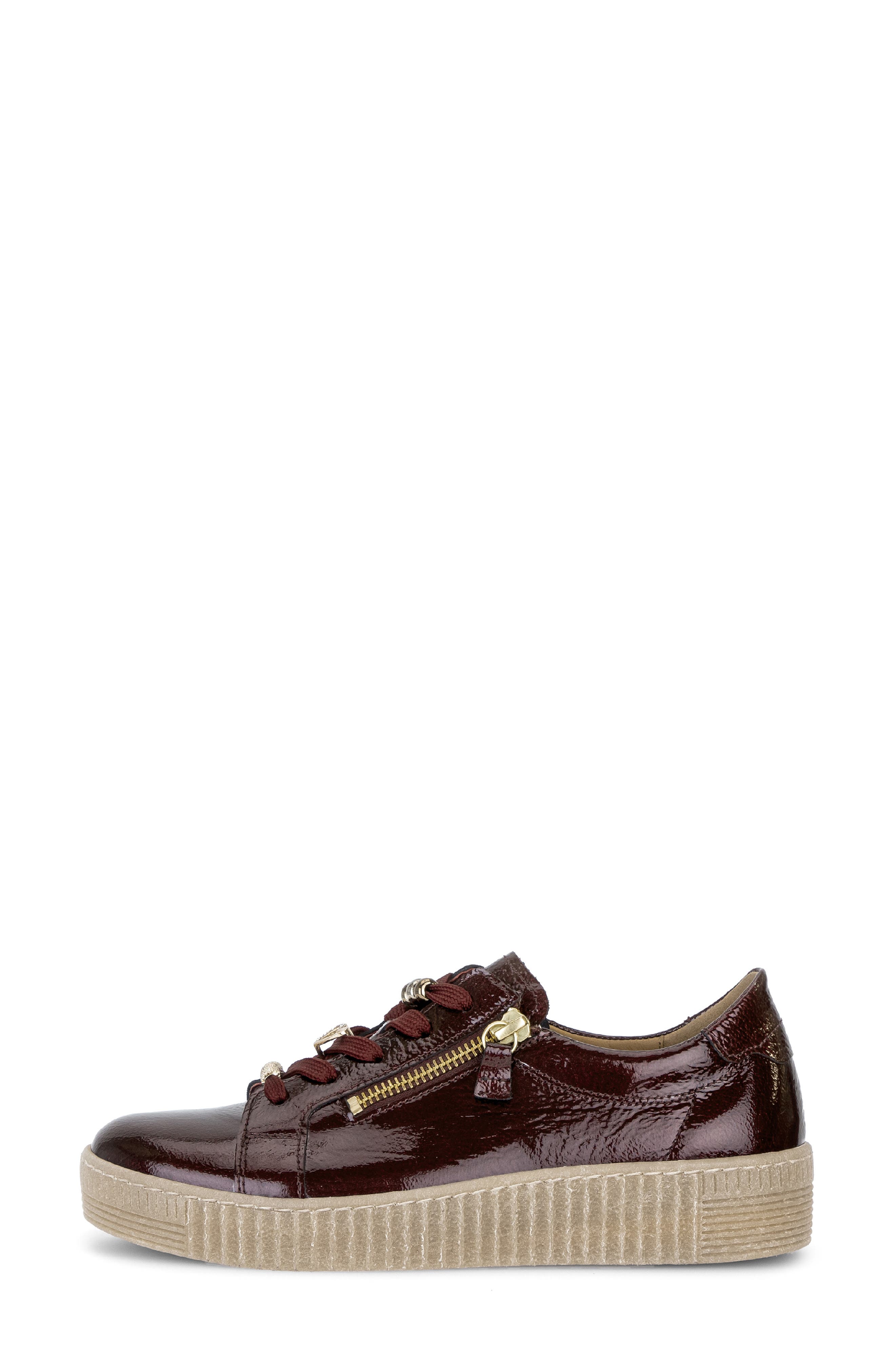 Collette Leather Sneaker, Alternate, color, MULBERRY