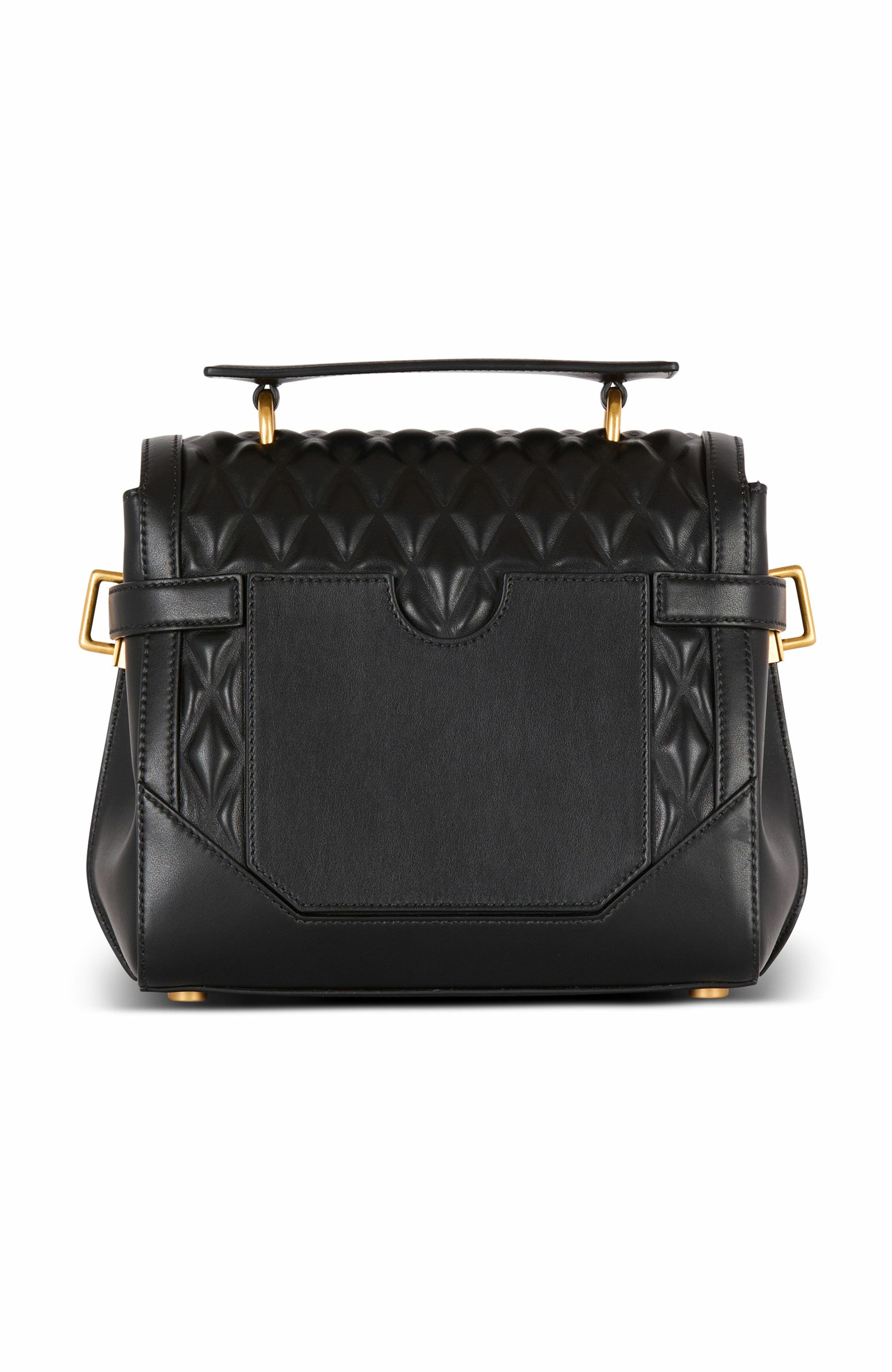Balmain B-Buzz 23 Bag In Diamond-Quilted Calfskin, Alternate, color, 