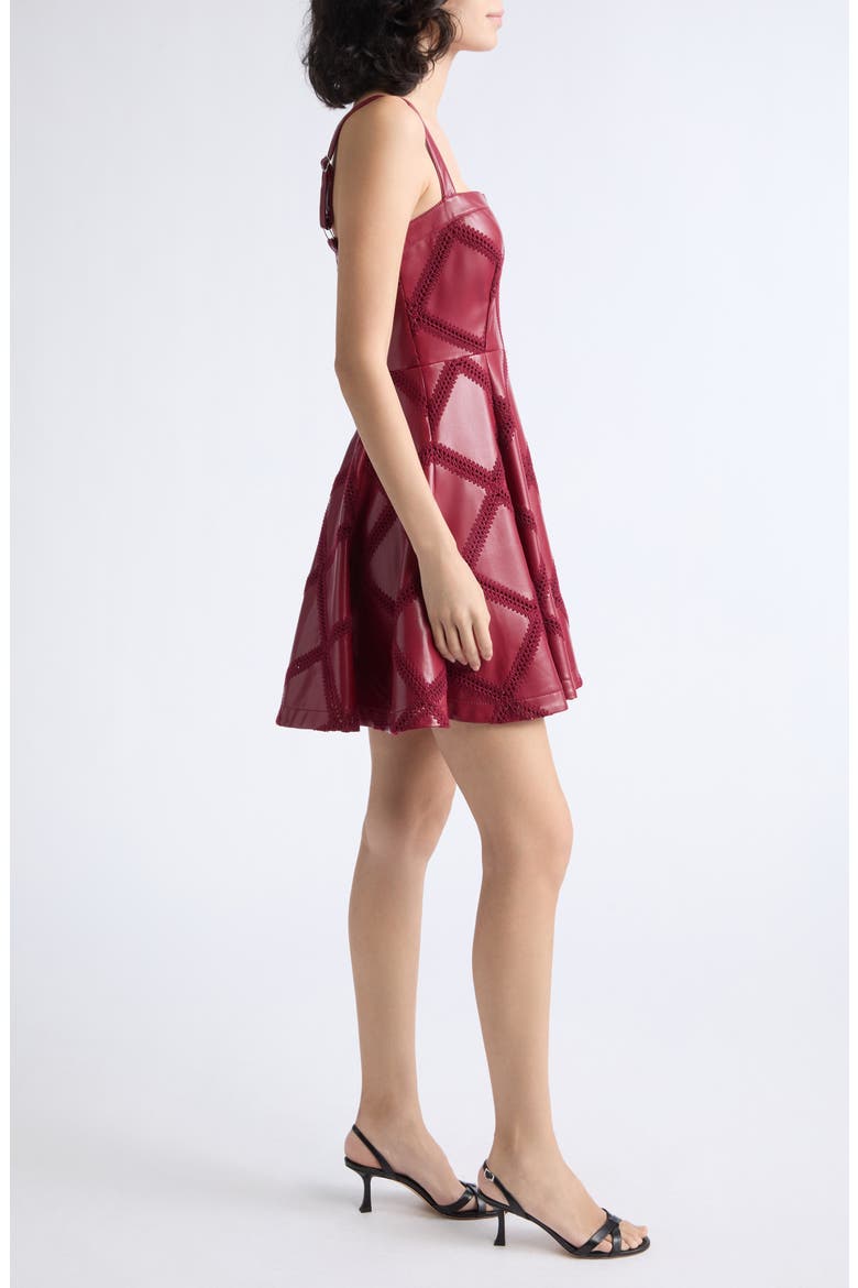 Jelena Faux Leather Minidress, Alternate, color, BERRYWINE/ BERRYWINE