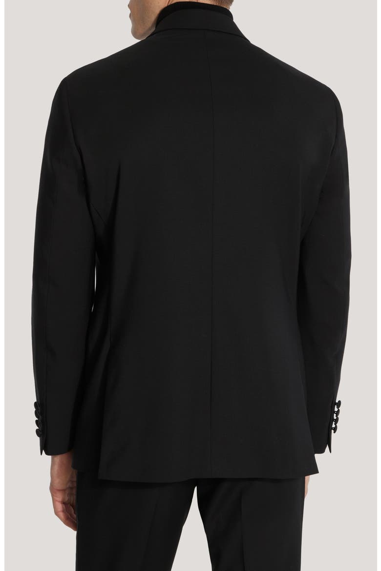 Eden Double Breasted Black Wool Tuxedo, Alternate, color, BLACK