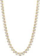 SHYMI Bezel Set Heart Tennis Necklace