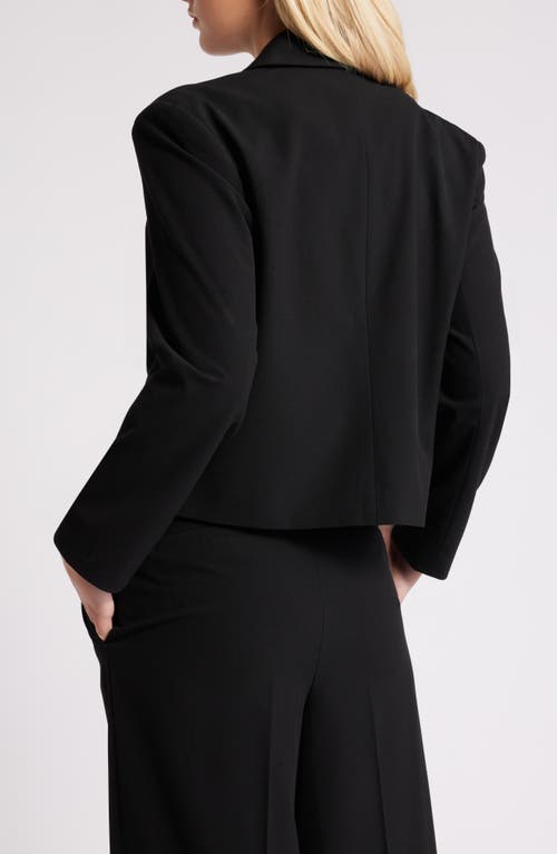 Open Edit Crop Blazer In Black