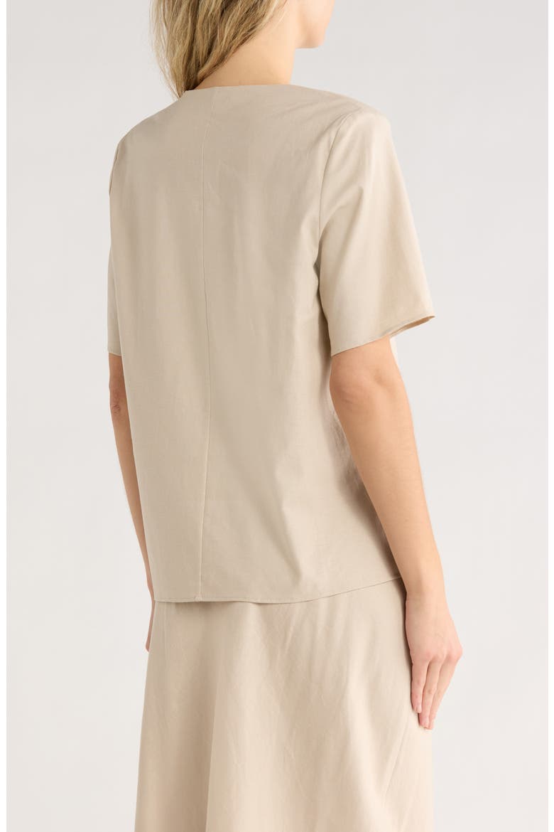 Easy Split Neck Top, Alternate, color, COBBLESTONE