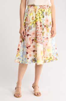 BY DESIGN Hanni Printed Midi Skirt