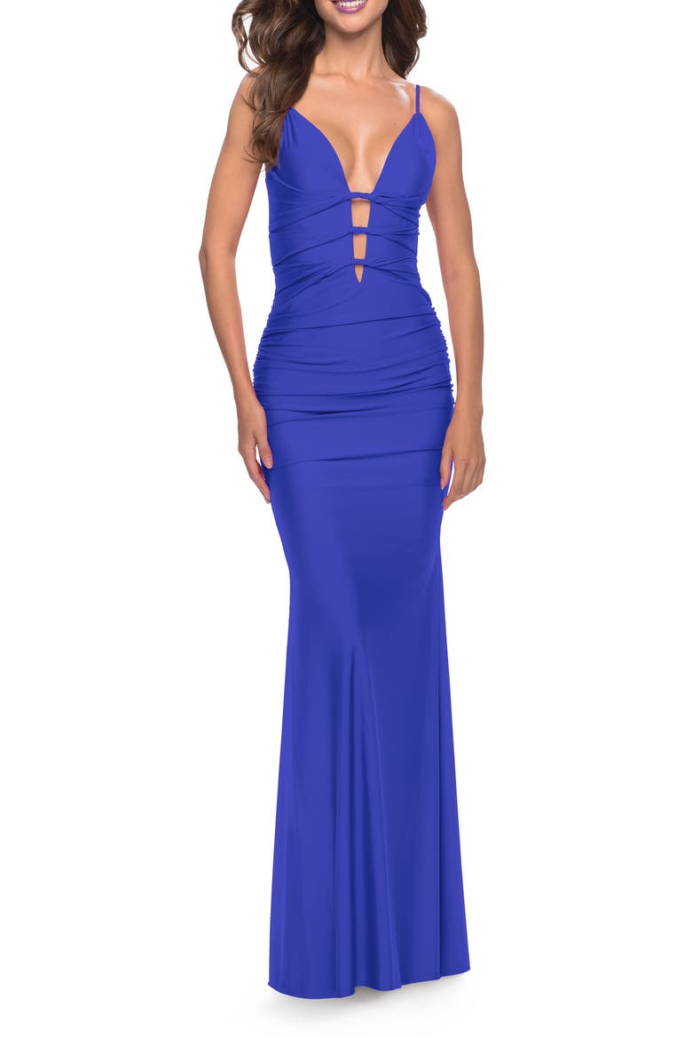 Modern Jersey Dress with Twist Band Details, Main, color, Royal Blue