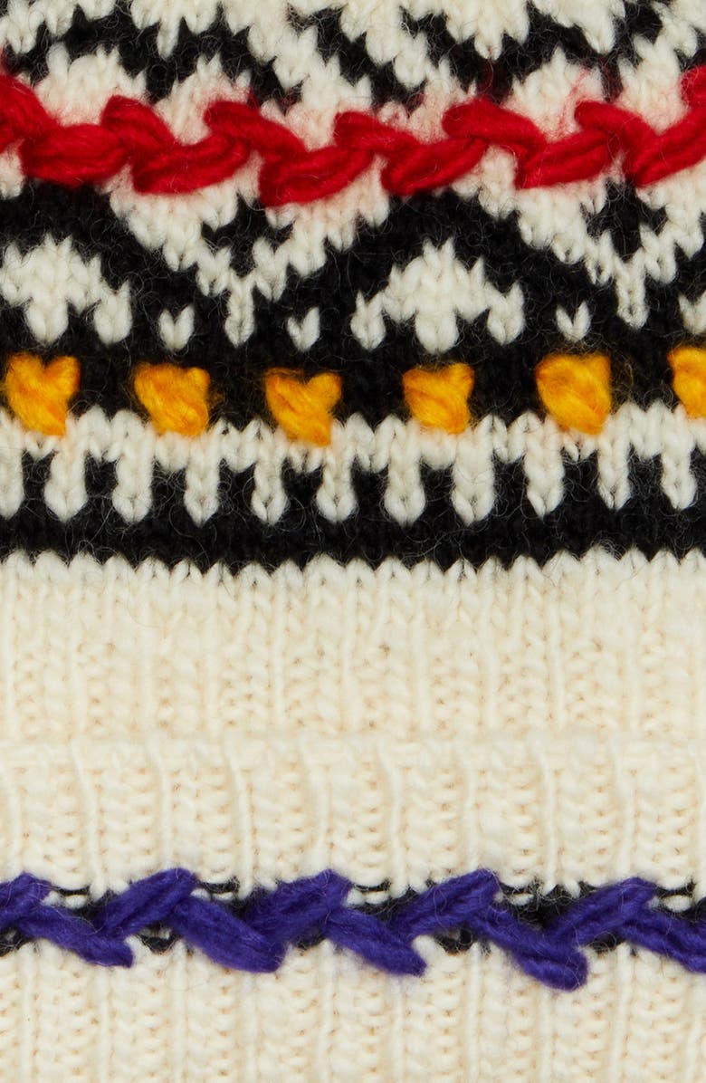 Isabel Marant Gael Fair Isle Wool Blend Beanie, Alternate, color,