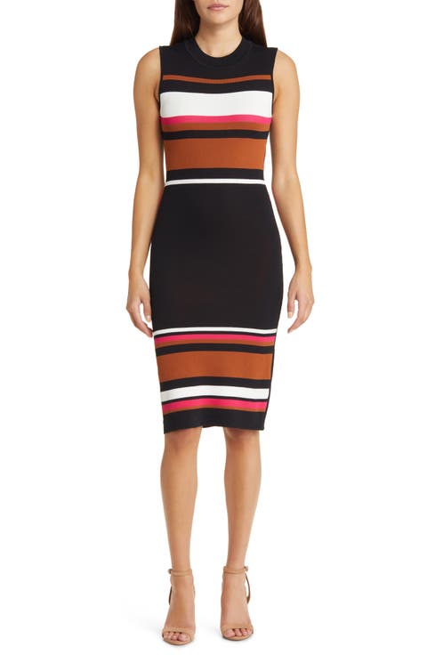 Stripe Sleeveless Body-Con Dress