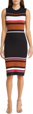 Vince Camuto Stripe Sleeveless Body-Con Dress