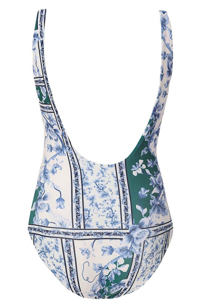 Agua Bendita Kids' Iliana Ivy Cutout Reversible One-Piece Swimsuit, Alternate, color, 