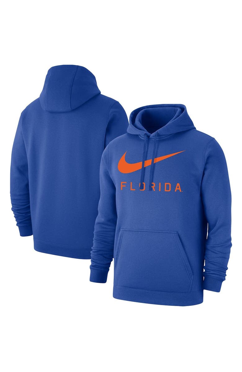 Nike Men's Nike Royal Florida Gators Big Swoosh Club Pullover Hoodie, Main, color, 