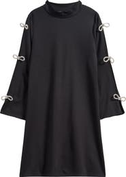 Ava & Yelly Kids' Long Sleeve Bow Shift Dress