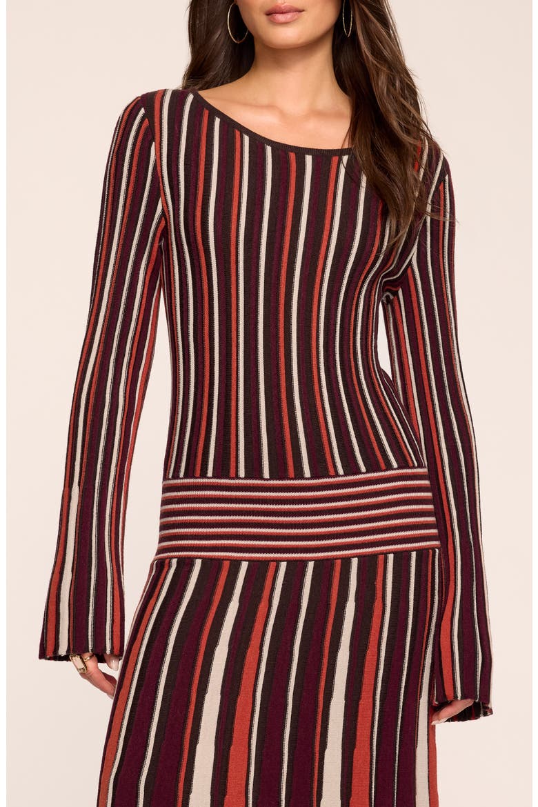 Hope Striped Wool Blend Sweater Dress, Alternate, color, CRANBERRY STRIPE