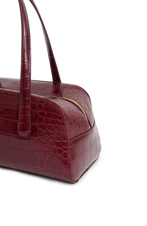 Mansur Gavriel Helios Top Handle Bag In Burgundy