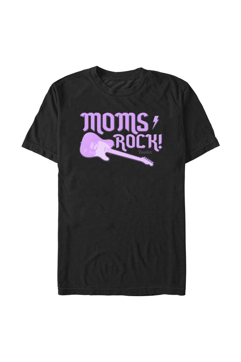 Men's Fender Moms Rock Purple Guitar Graphic Tee, Main, color, Black
