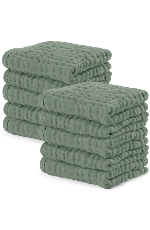 Muslin Washcloths - Pack of 10