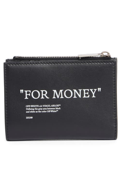 Off-white For Money Zip Leather Card Case In Multi