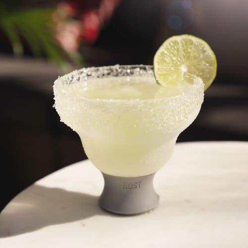 Host Glass Freeze Margarita Cooling Cup Set Of 2 In Gray