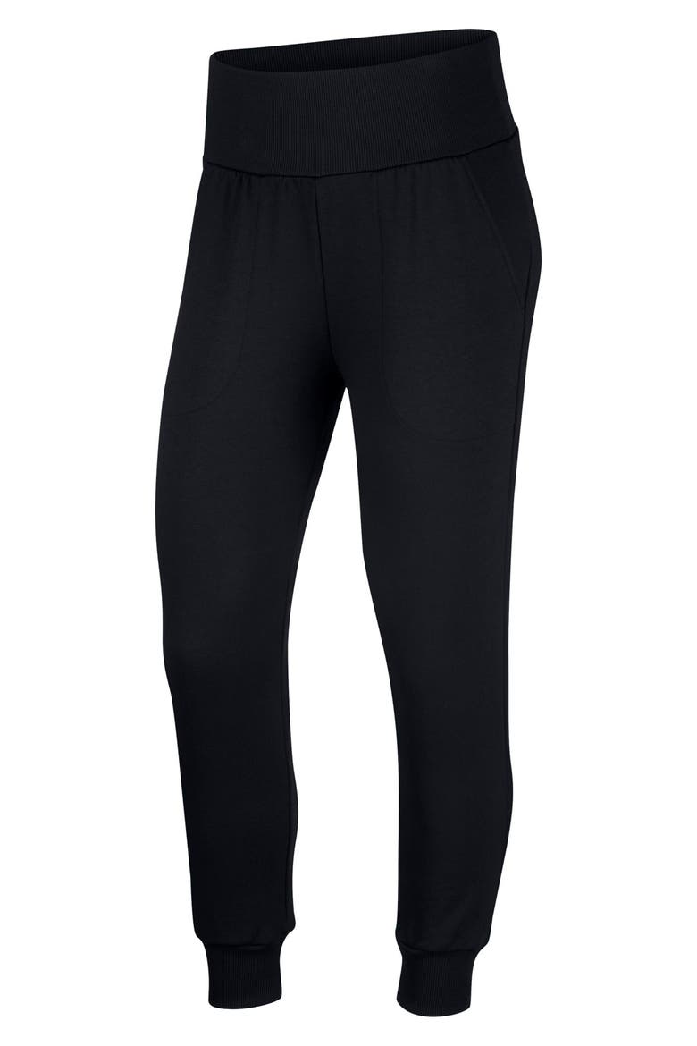 Flow Hyper Pocket 7/8 Yoga Pants, Alternate, color, BLACK/ DK SMOKE GREY