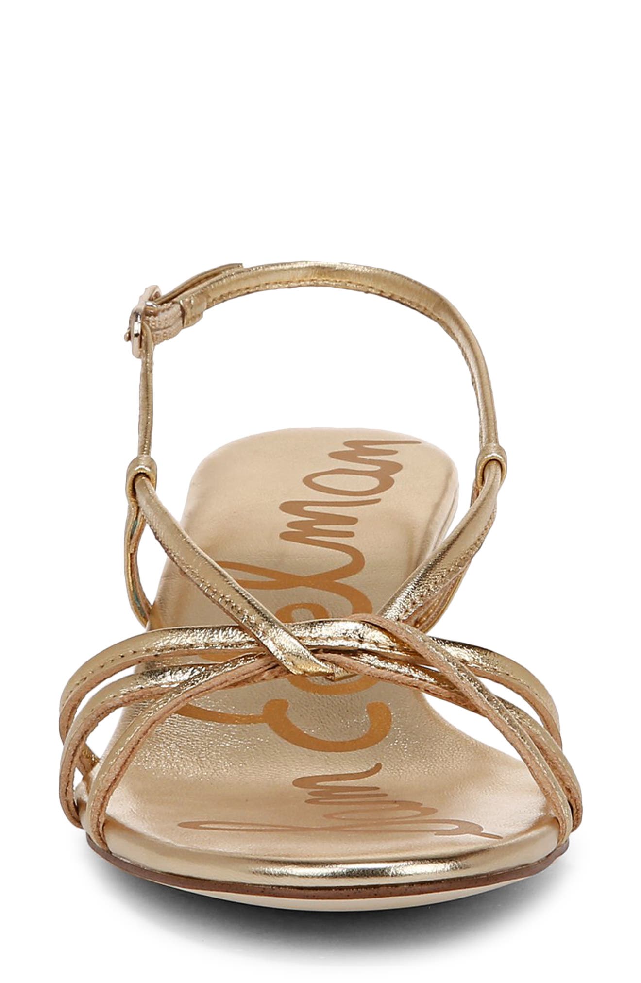 Sam Edelman Cressa Slingback Kitten Heel Sandal, Alternate, color, Amber Gold