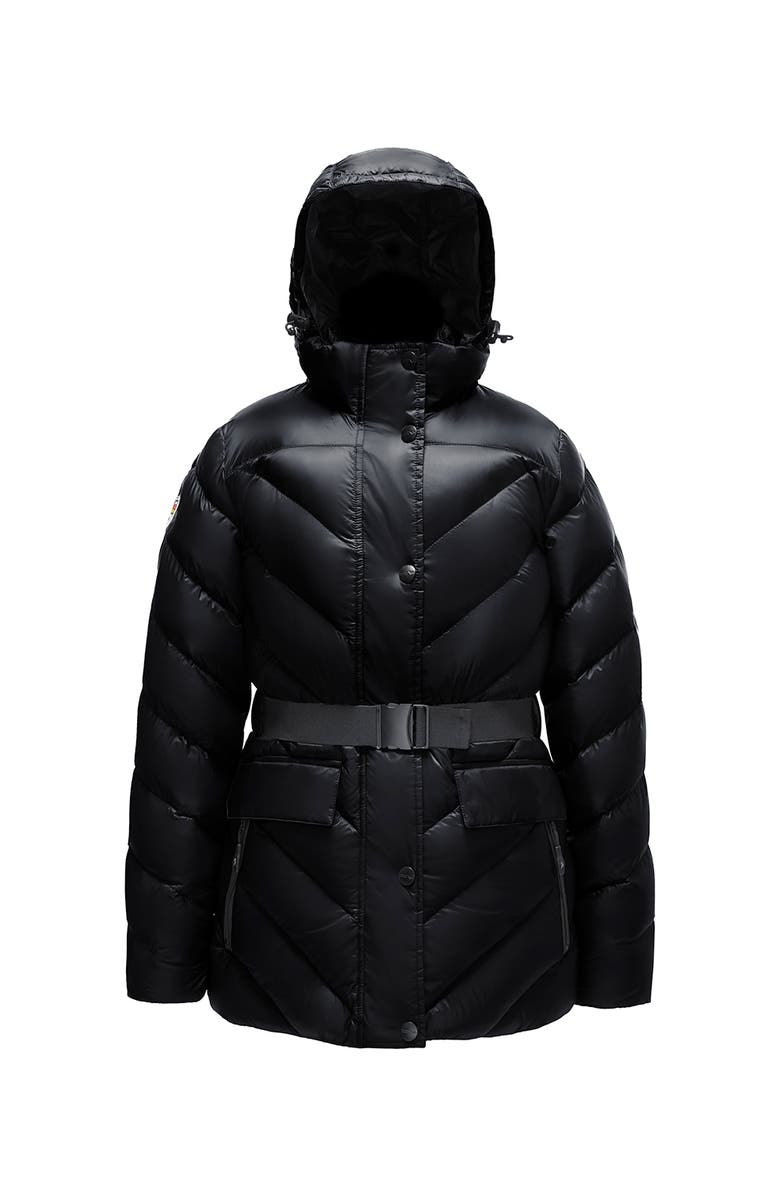 Triple F.A.T. Goose Montalva Women's Puffer Down Belted Jacket, Alternate, color, Black