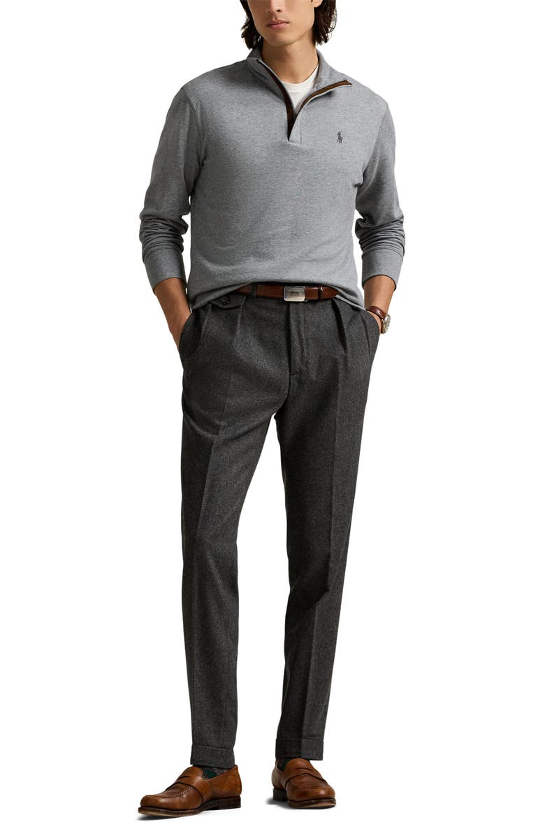 Polo Ralph Lauren Cotton Blend Quarter Zip Pullover, Alternate, color, 