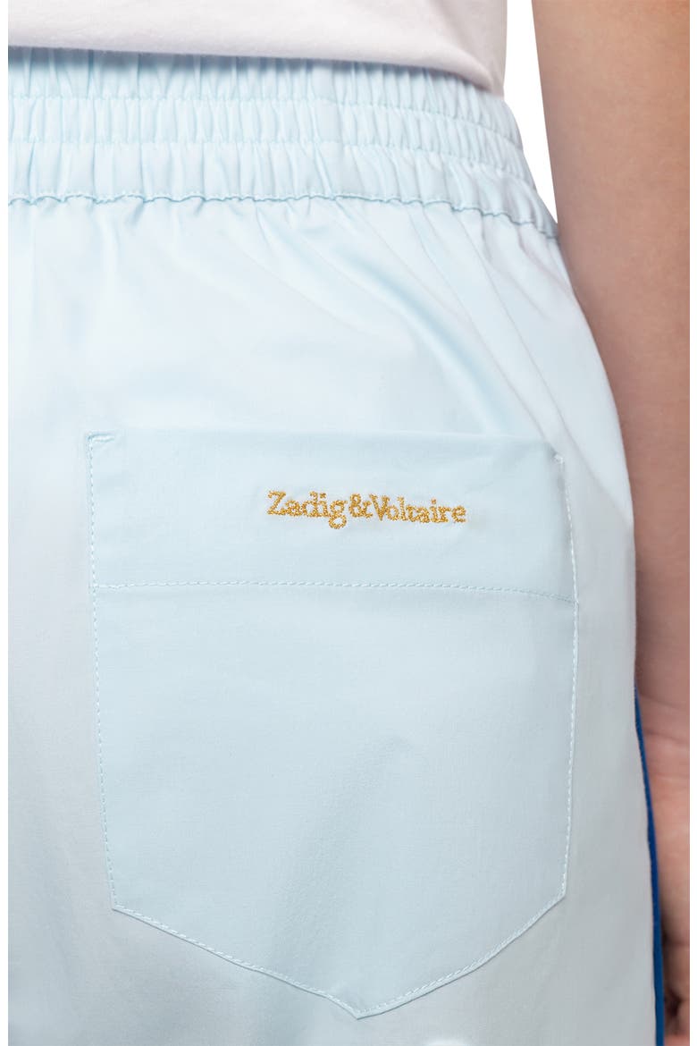 Poma Cotton Wide Leg Pants, Alternate, color, BLEU OXFORD