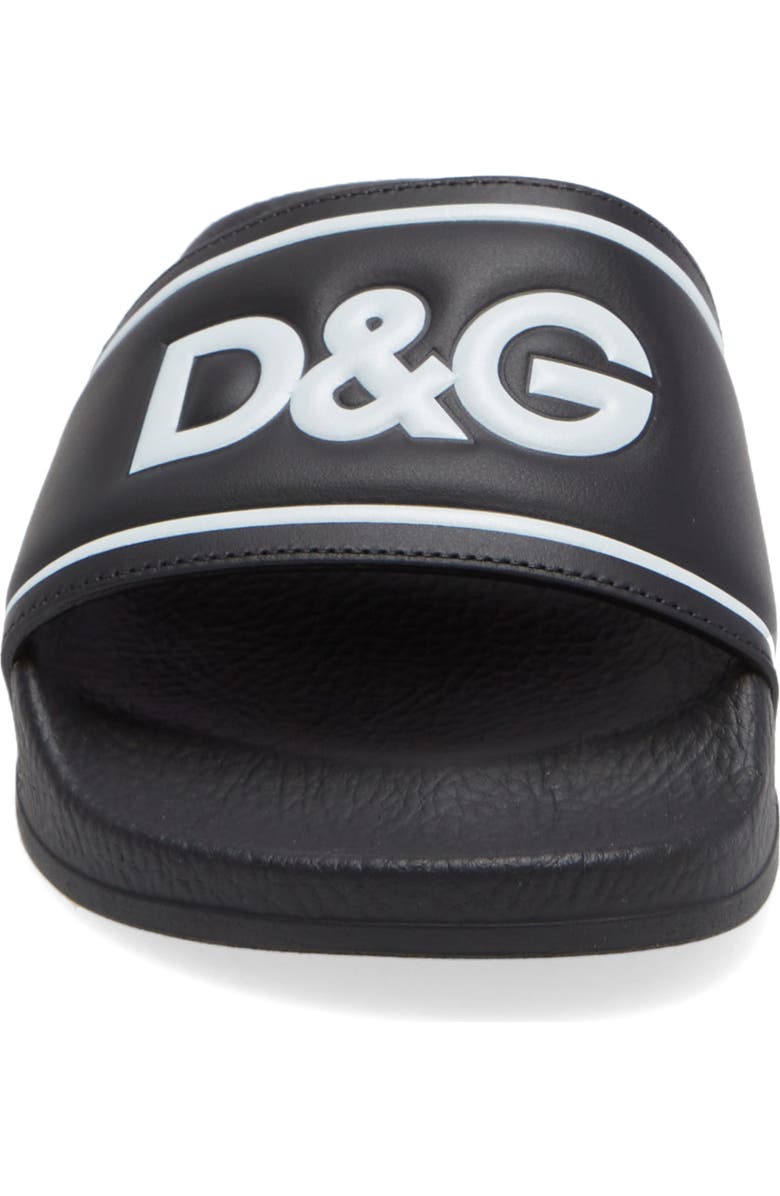 Dolce&Gabbana Logo Slide Sandal, Alternate, color,