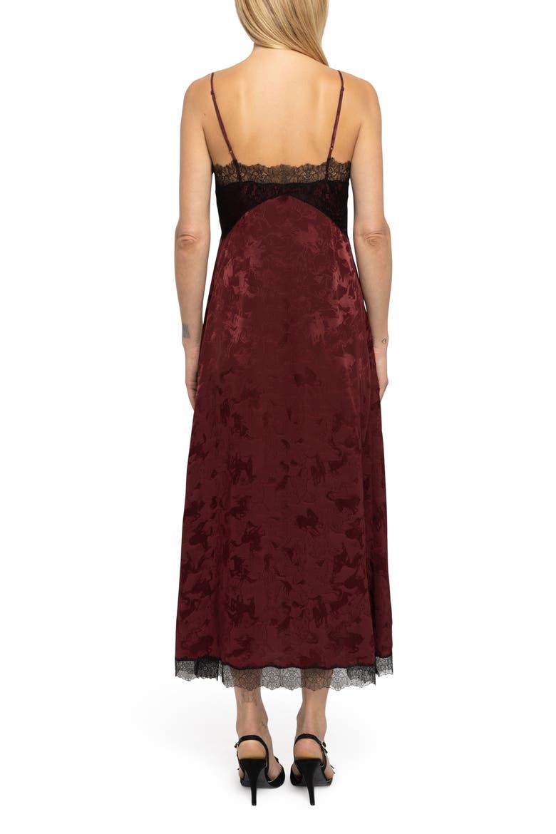 Ridar Jac Horses Silk Slipdress, Alternate, color, CHERRY