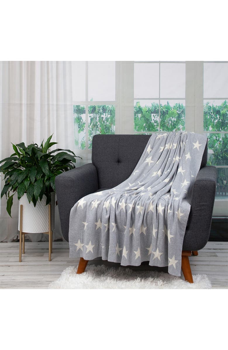 PARKLAND COLLECTION Transitional Grey 52" x 70" Knitted Throw Blanket, Alternate, color, Gray