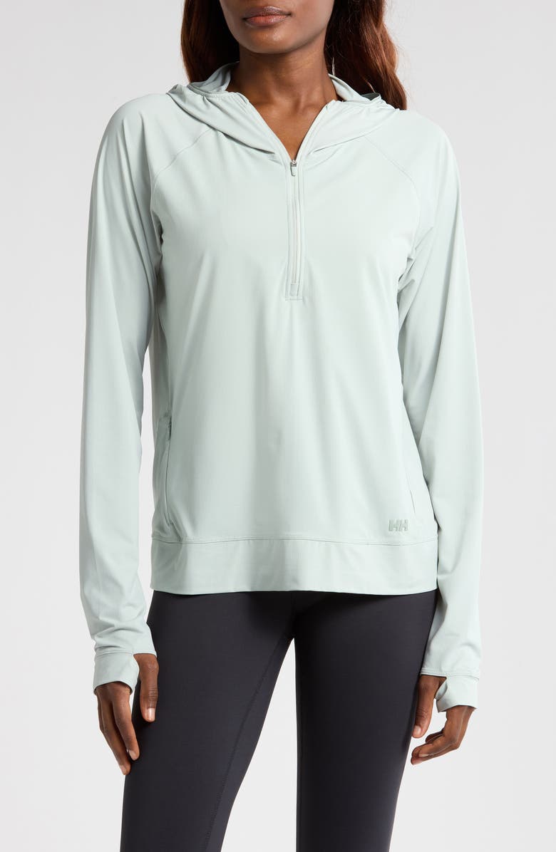 Helly Hansen Shine Solen Sun Half-Zip Hoodie, Main, color, 