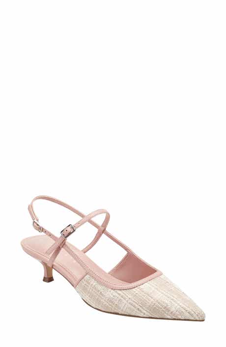 Marc Fisher LTD Ceddy Slingback Pointed Toe Kitten Heel Pump
