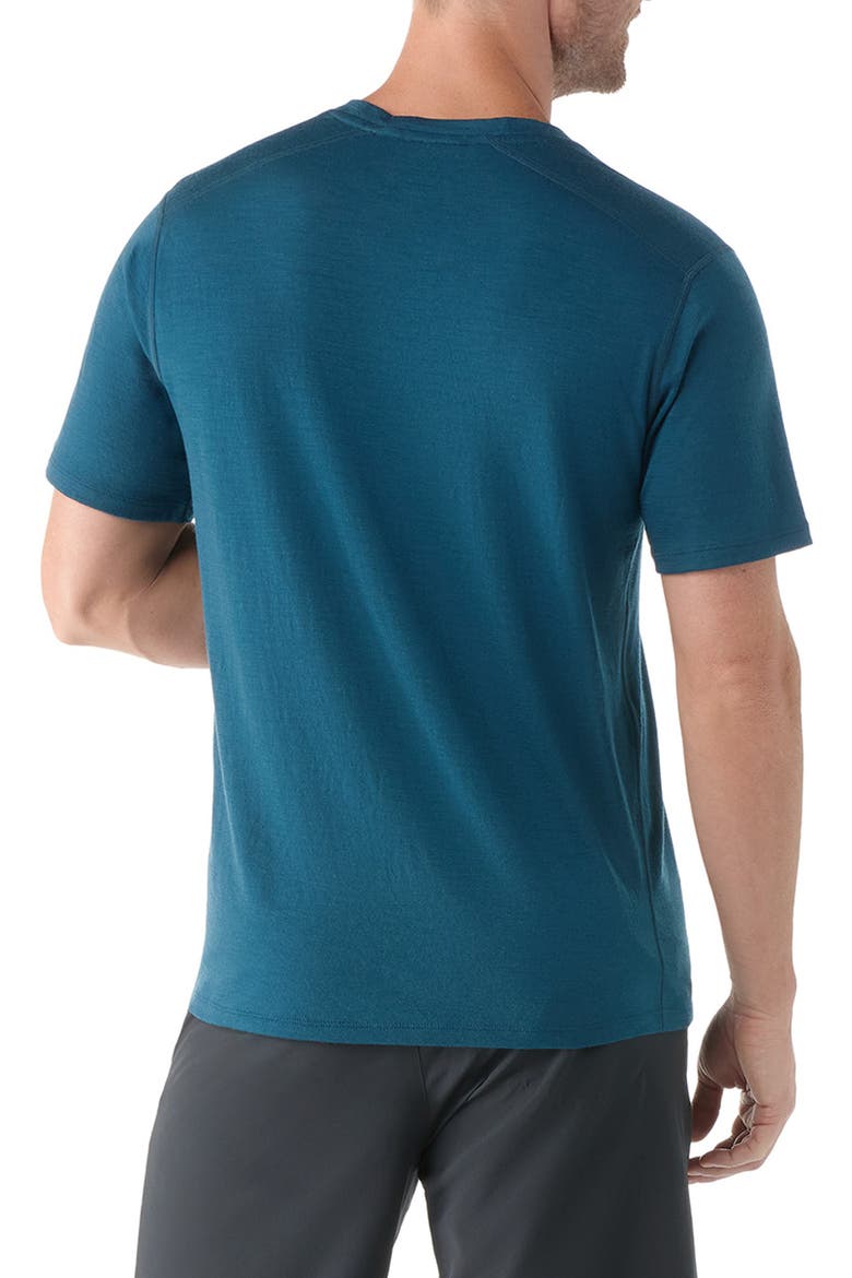 Merino Wool Blend Short Sleeve T-Shirt, Alternate, color, TWILIGHT BLUE