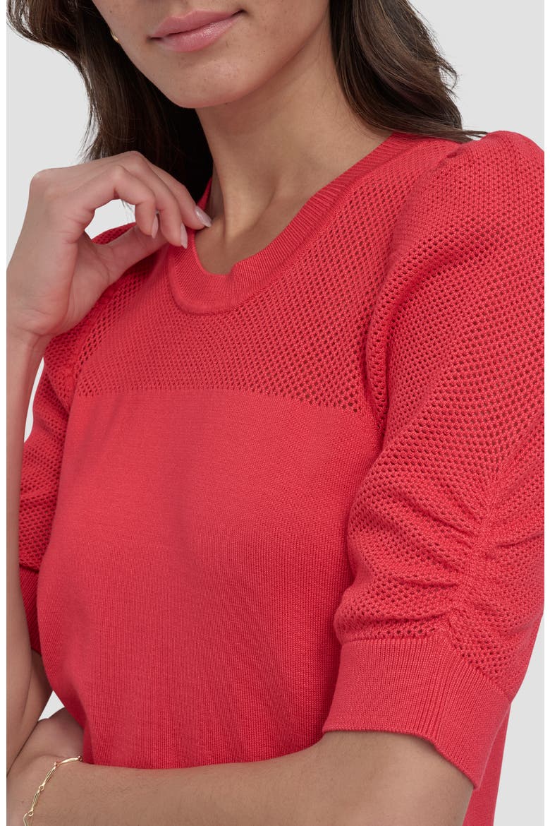 Puff Sleeve Sweater, Alternate, color, WATERMELON