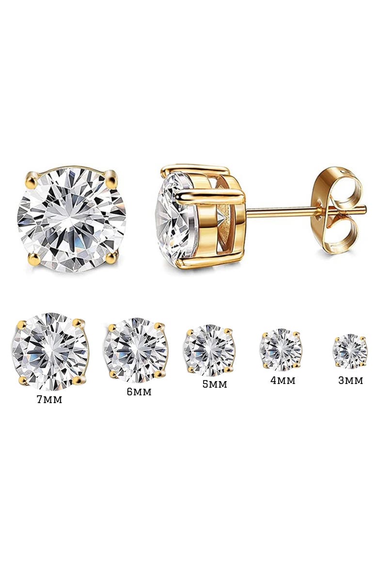 Donatello Gian Sterling Silver Round Stud Earrings, Main, color, 