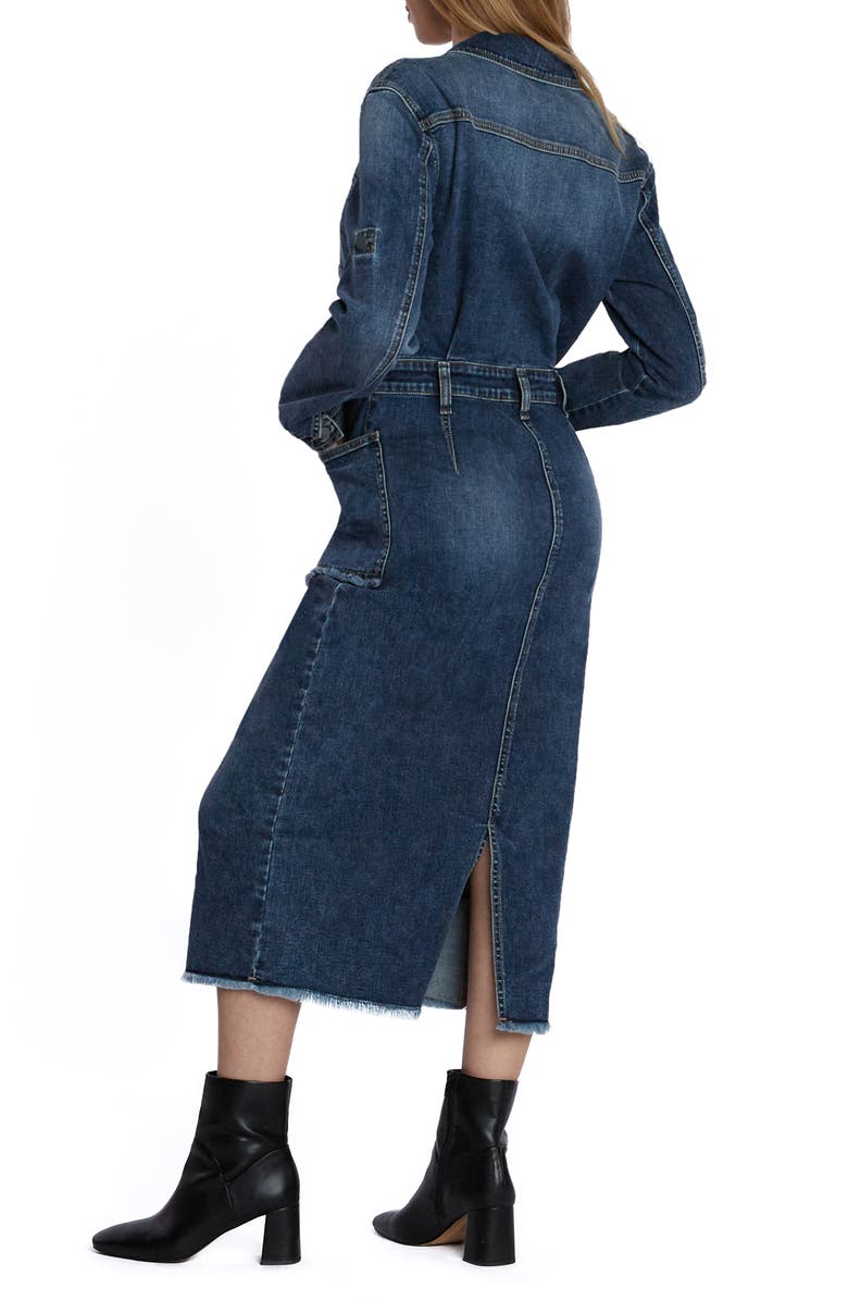 Wash Lab Denim Nora Long Sleeve Denim Maxi Shirtdress, Alternate, color, Reborn Blue