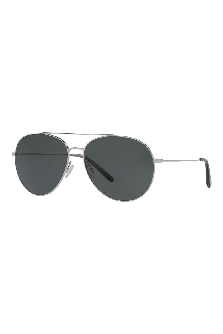 Airdale 58mm Polarized Aviator Sunglasses, Alternate, color, SILVER/ MIDNIGHT EXPRESS POLAR