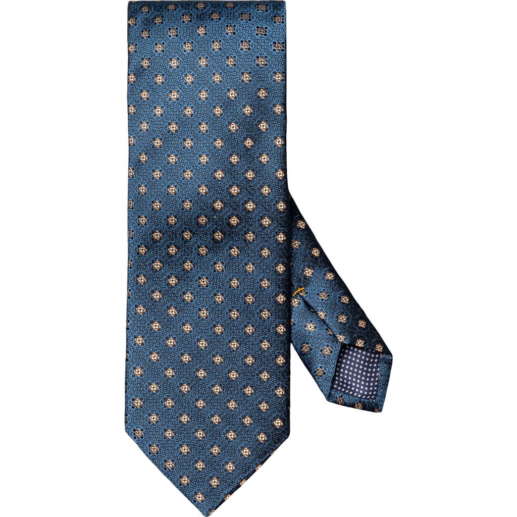Eton Medallion Silk Tie In Blue