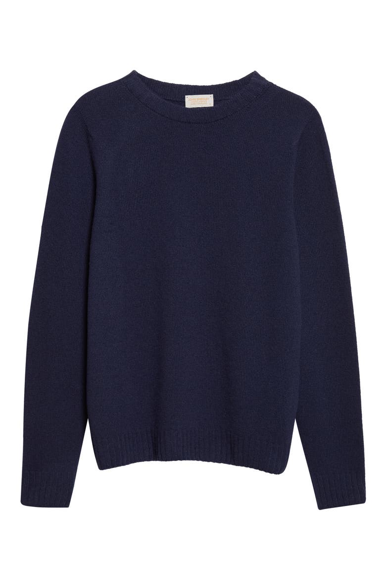 Norfolk Sea Island Cotton Crewneck Sweater, Alternate, color, MIDNIGHT