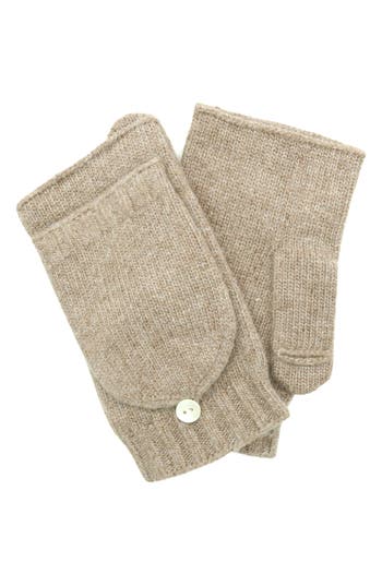 Portolano Flip Top Fingerless Gloves In Neutral
