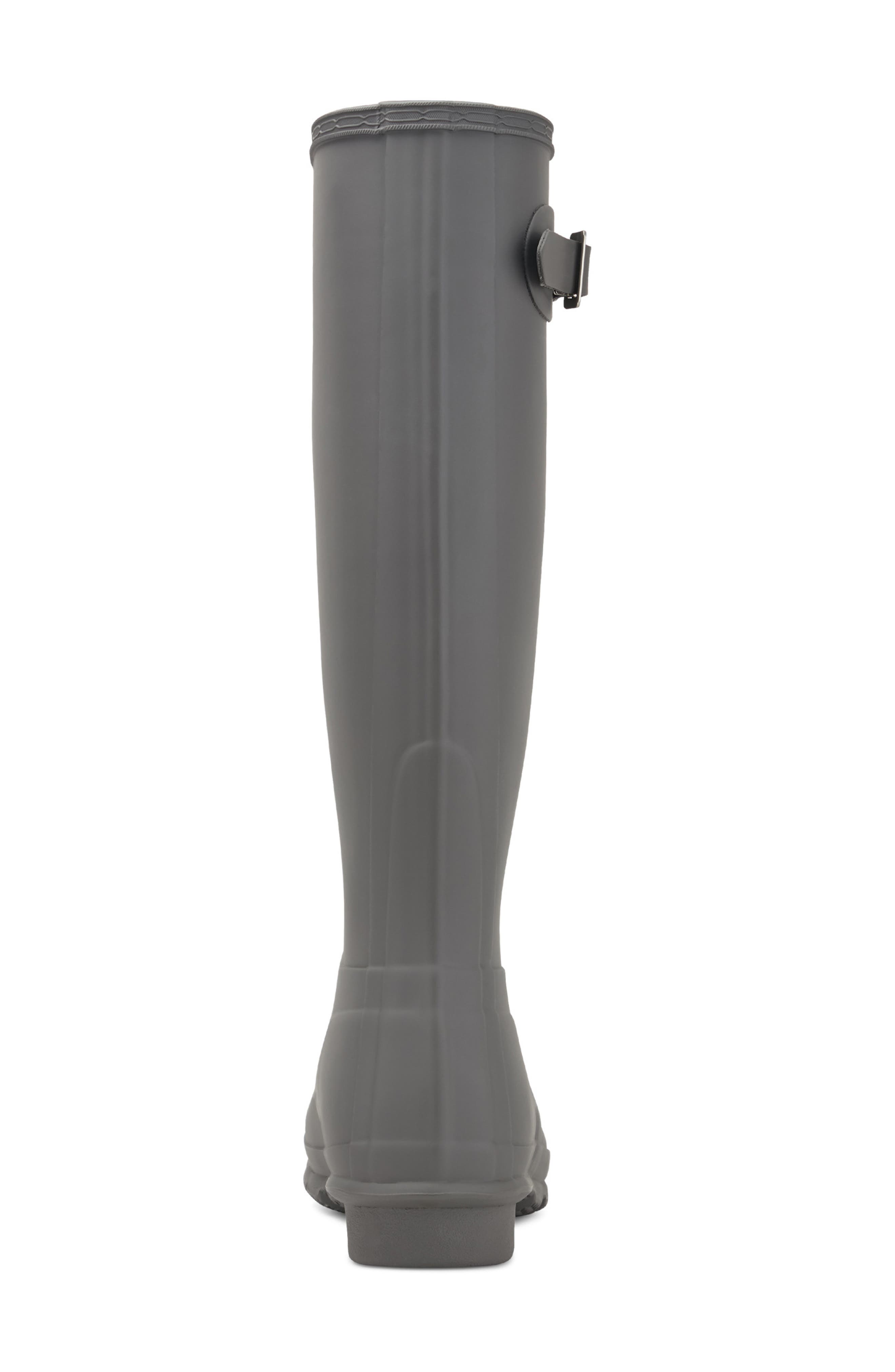 Hunter Original Tall Waterproof Rain Boot, Alternate, color, Dark Gray